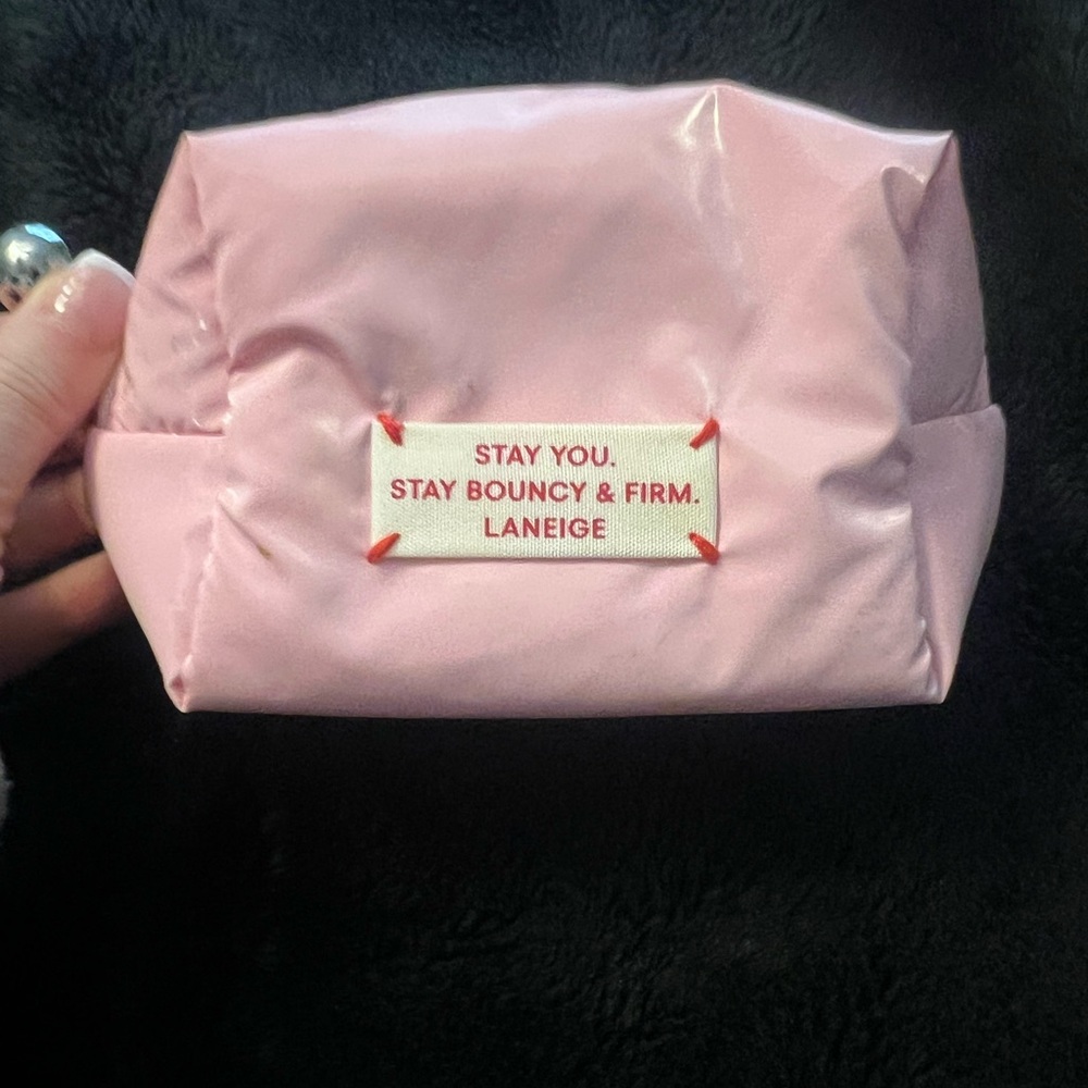 LANEIGE Soft Pink Cosmetic Pouch